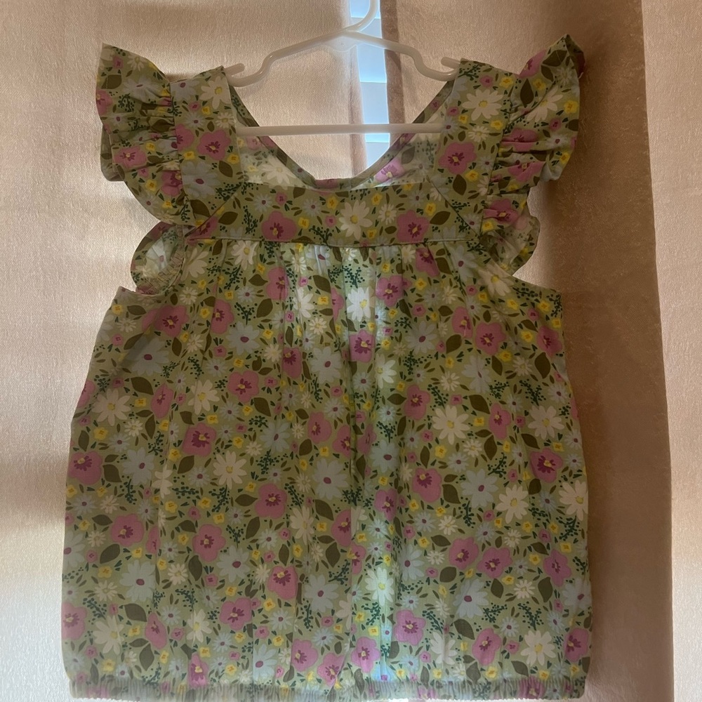 Floral Ruffle Sleeve Top